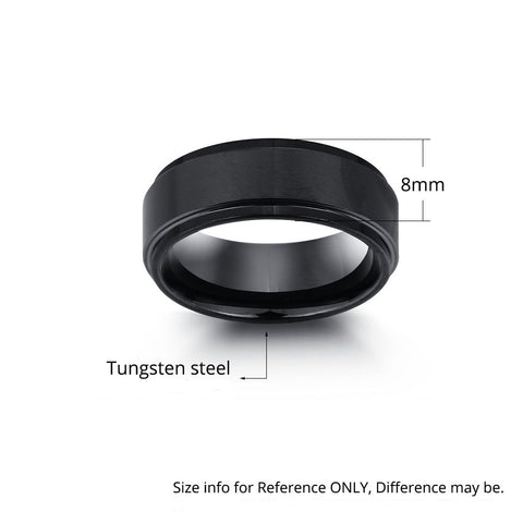 Personalized Black Ring For Men Size Information
