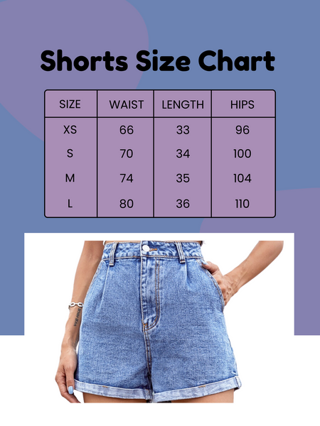 Jean Shorts Women - Size Guide