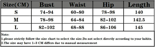 Long Sleeve Maxi Dress Size Guide