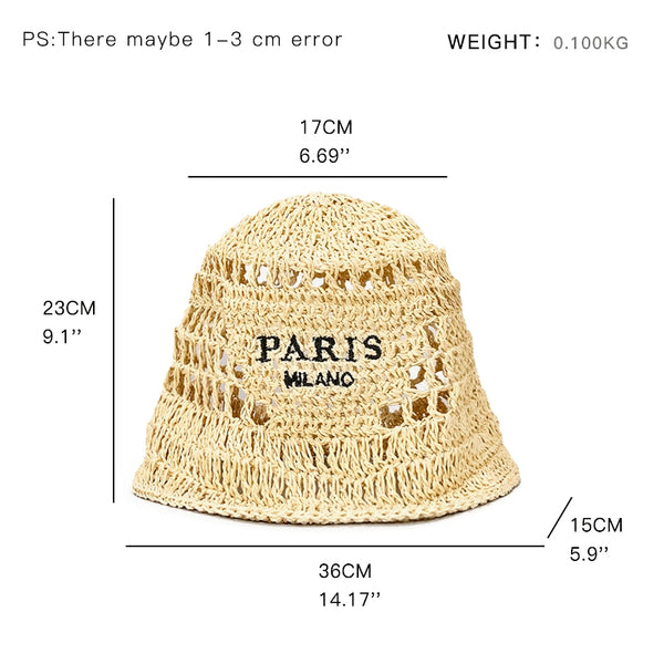 Luxury Wide Brim Paris Bucket Hat For Women Size Information From Drestiny