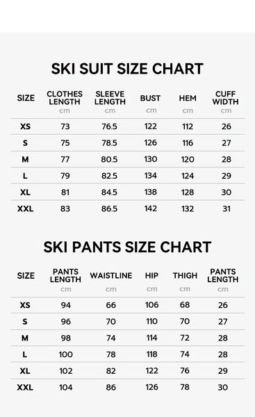 Men & Women's Ski Jacket & Ski Pants Windproof & Waterproof Winter Outdoor Sports Clothing Snowboard