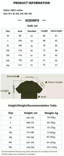 Men's High Fashion Long Sleeve Sweater Size Guide