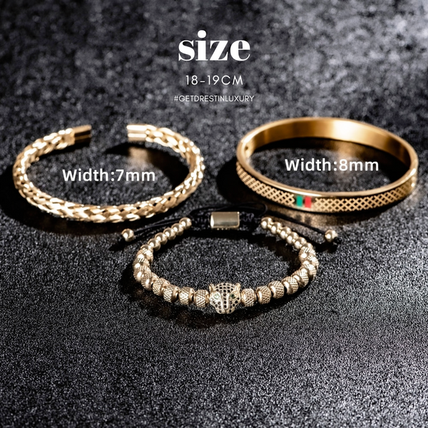 Men's Luxury Bracelets Sizing Information