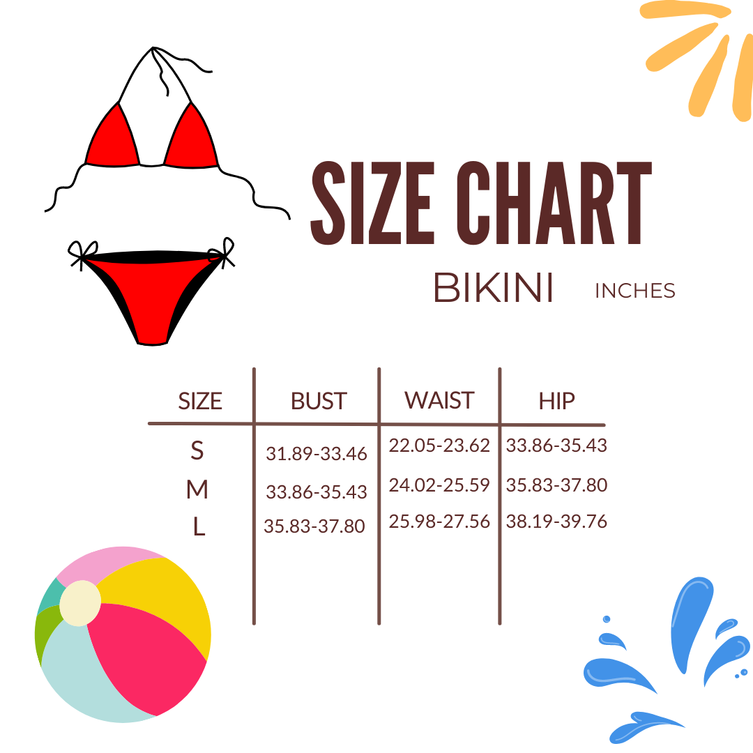 Halter Top Swimsuit Size Guide