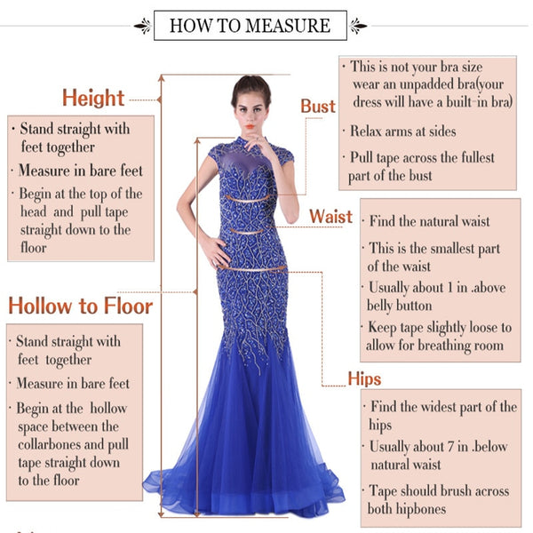 Purple V Neck Long Prom Dress For Women -  How to measure for prom dress
