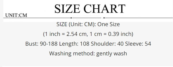 Extra Long Cardigan Sweater Size Guide