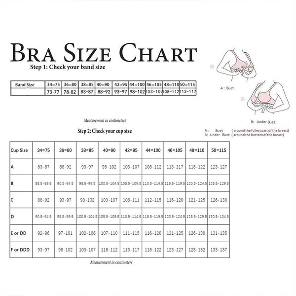 Deep Cup Bra Push-Up Bras for Women - Back Fat Shaper Bra Size Guide From Drestiny