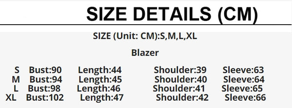 Patchwork Blazer - Size Guide