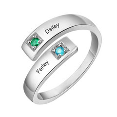 Birthstone Custom Ring for Couples or BFFs at Drestiny - Find Your Style Destiny