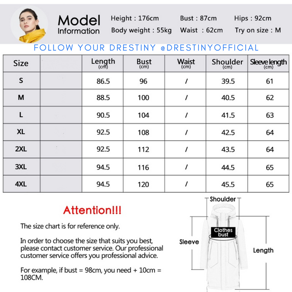 High Quality Spring and Fall Jacket For Women Size Guide