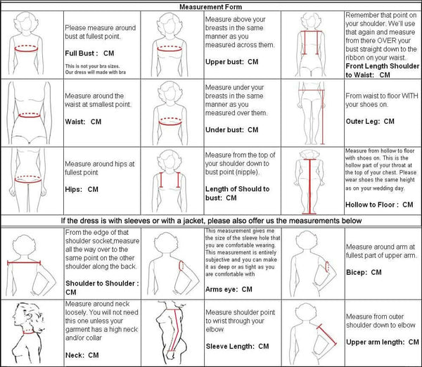 Evening Gown With Pockets - How To Measure Instructions