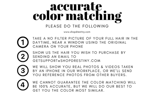 How to achieve accurate color matching when buying hair extensions by Drestiny