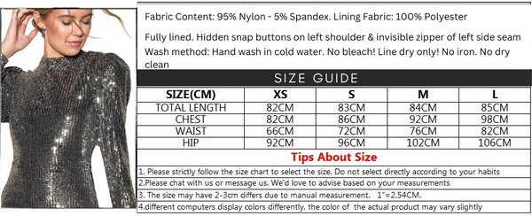Long Sleeve Going Out Dress Size Guide