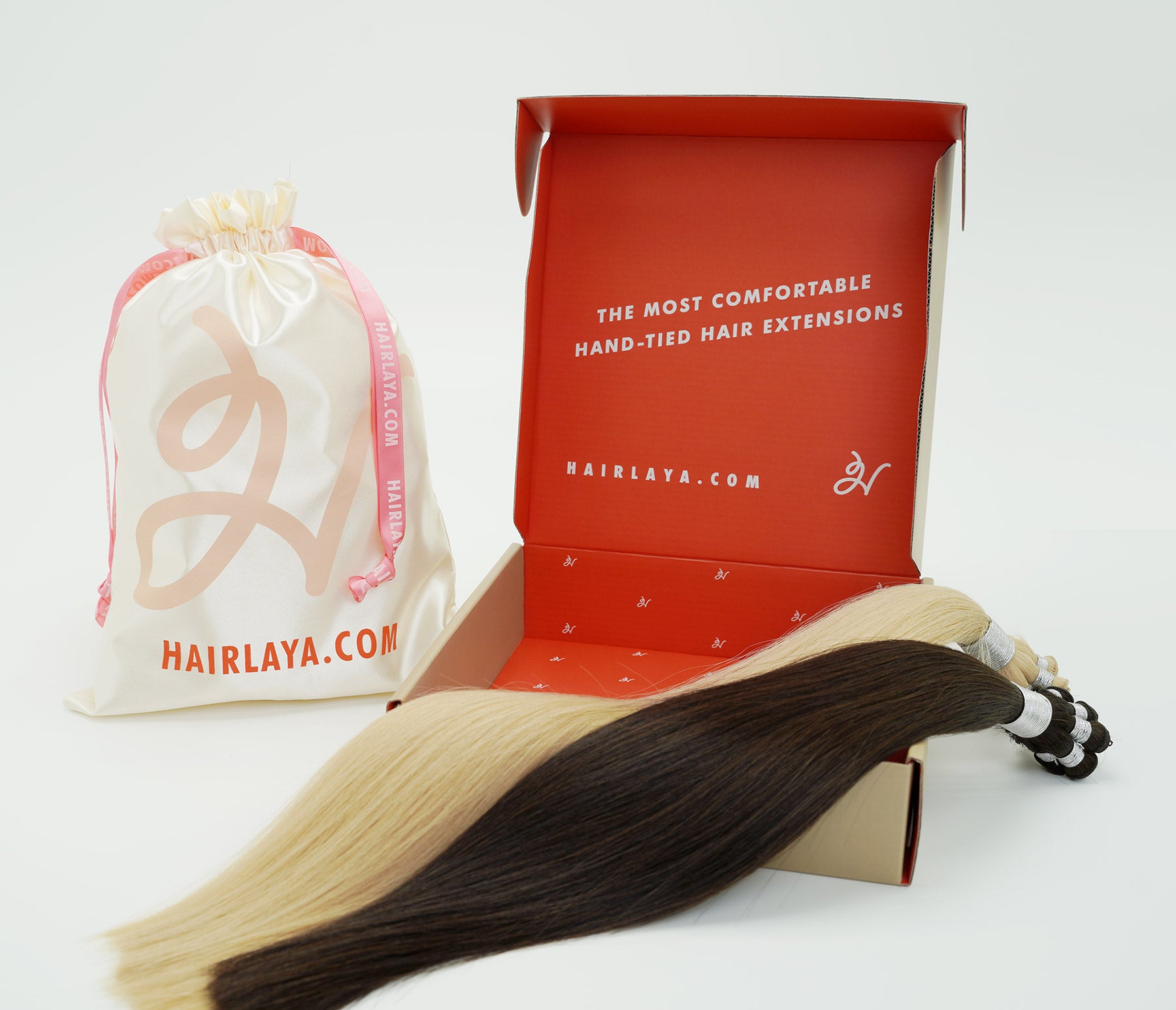 Hairlaya hand-tied hair extensions