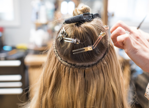 Hand-tied extensions are less bulky and barely visible.