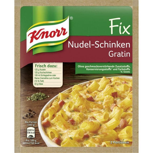 Knorr Fix für Nudel-Schinken-Gratin / Base de especias - Gratinado de pasta y jamón