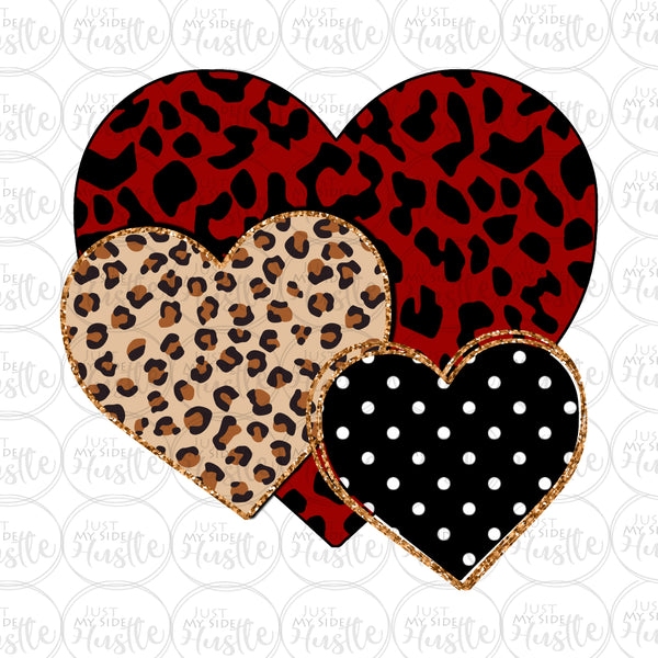 Heart Trio Png 3 Heart Sublimation Designs Valentines