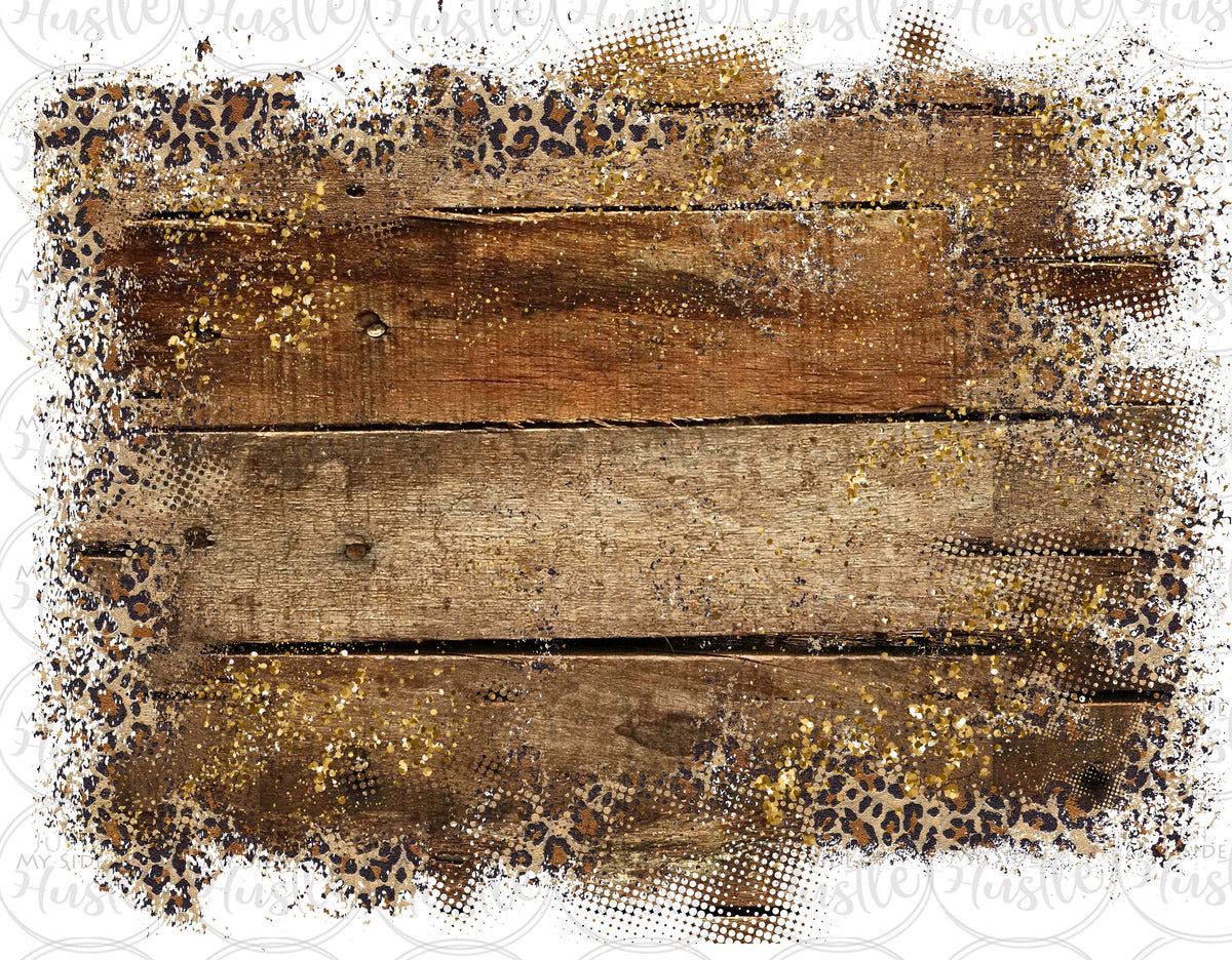 Leopard and Wood Distressed Png Sublimation Designs Background Instant