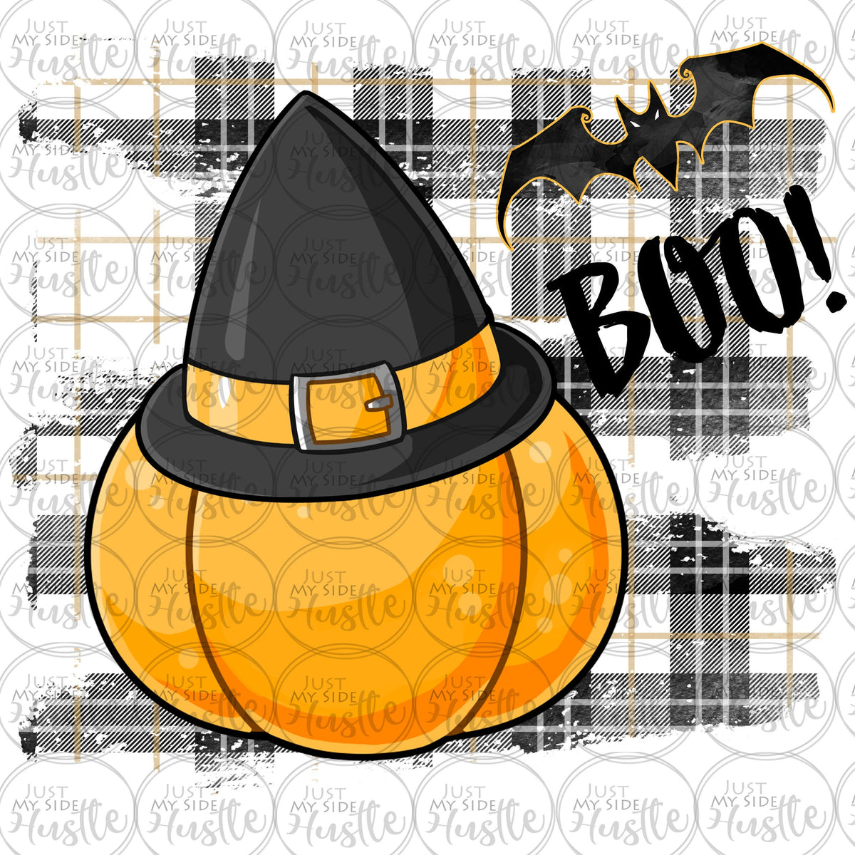 Download Cute Halloween Pumpkin with Witch Hat Sublimation Designs ...