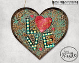 Valentine LOVE Png -BoHo Heart Blank Template Sublimation Designs-Valentine Heart Marquee Light Sublimation Graphic Instant Digital Download