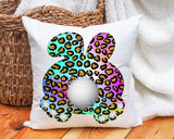 Bunny Butt Png- Leopard Fluffy Tail Bunny Blank Template Sublimation Designs-Easter Rabbit Template Sublimation Graphic - Digital Download