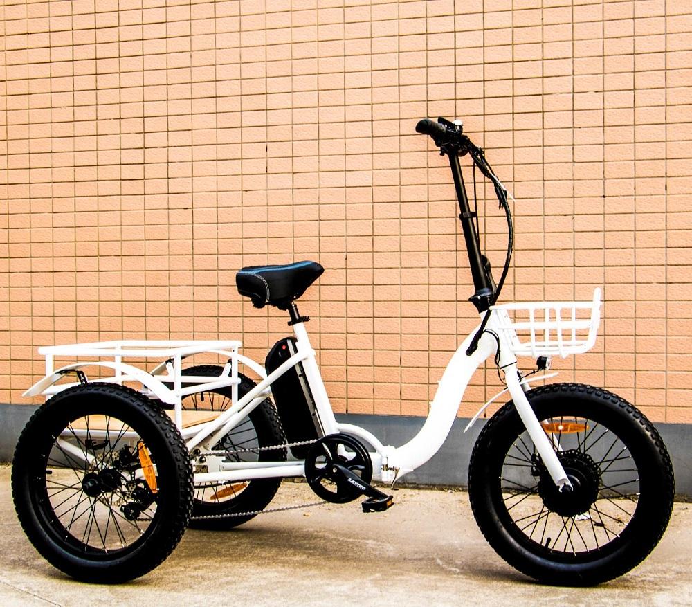 Eunorau New Trike 48v500w 20 Step Through Fat Tire Folding Electric