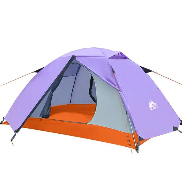 purple camping tent