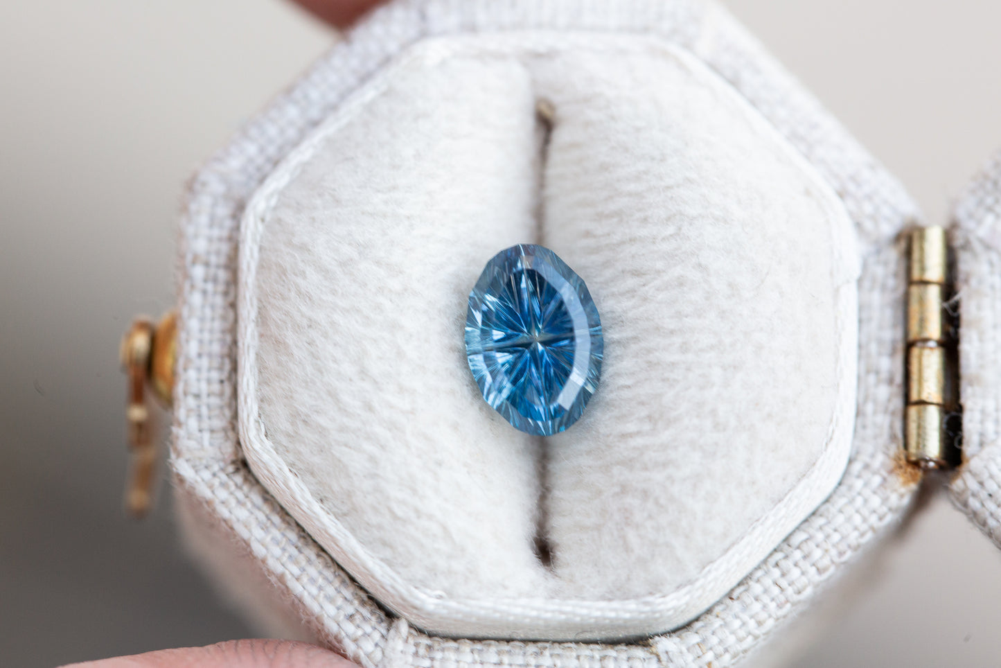 1.21ct blue Montana sapphire- Starbrite cut by John Dyer