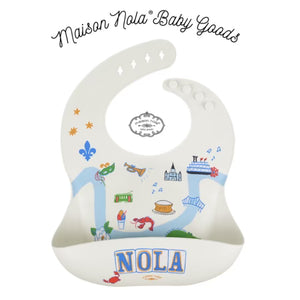 Nola Maps Silicone Bib - PickleberryBoutique