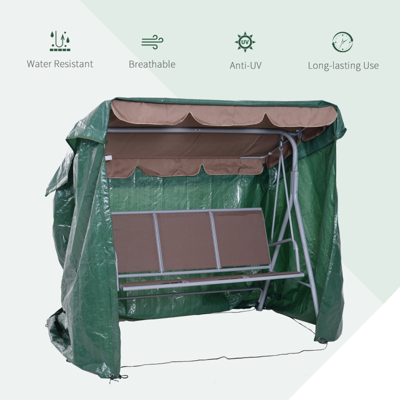 Large All Weather Patio Swing Cover 7'L x 5'W x 5'H - Green