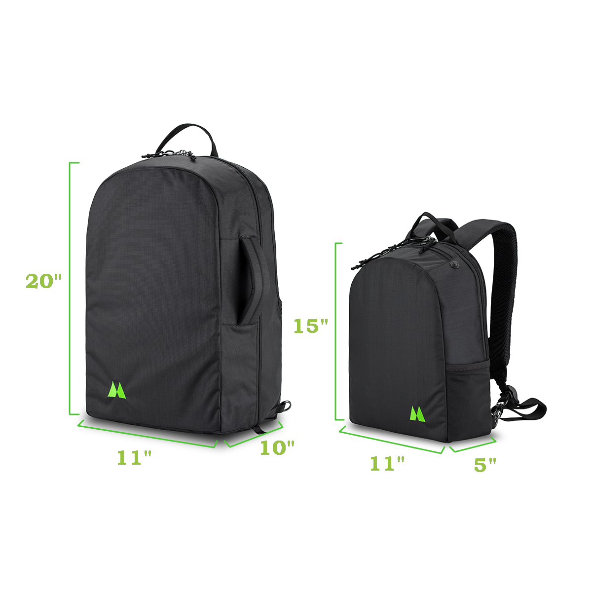 travel pack and day pack dimensiosn