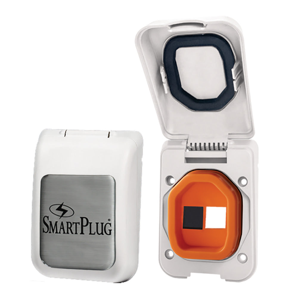 SmartPlug Data Port Enclosure/Input Only – White cover with one blank plug and one open port