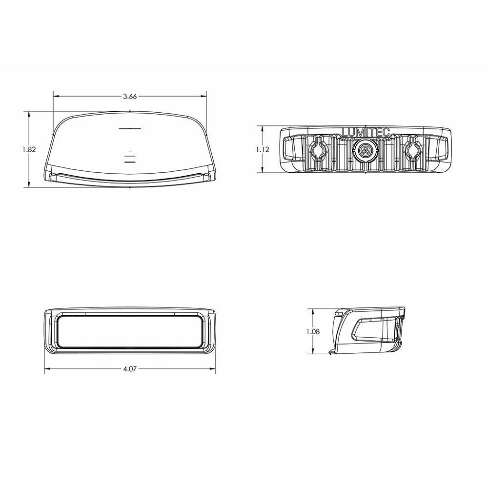 Lumitec Contour Series Combo Navigation/Mooring Light - Starboard Green