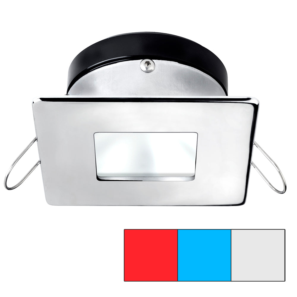 i2Systems Apeiron A1120 Spring Lamp - Square/Square - Red Cool White and Blue - Polished Chrome