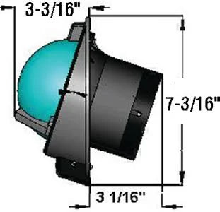 Ritchie BN-202 Navigation Compass - Bulkhead Mount - Black