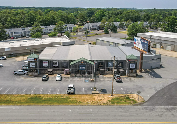 The Fort Thompson store from above the front of the store