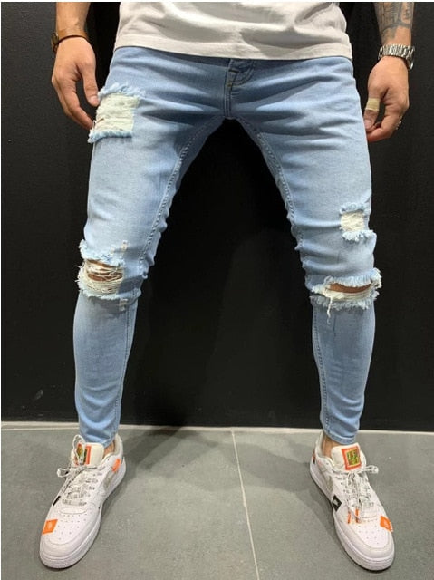 side printed jeans for mens