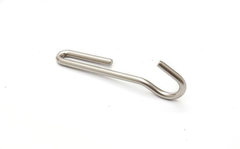 4 Satin Nickel Angled Pot Rack Hooks - Set of 4
