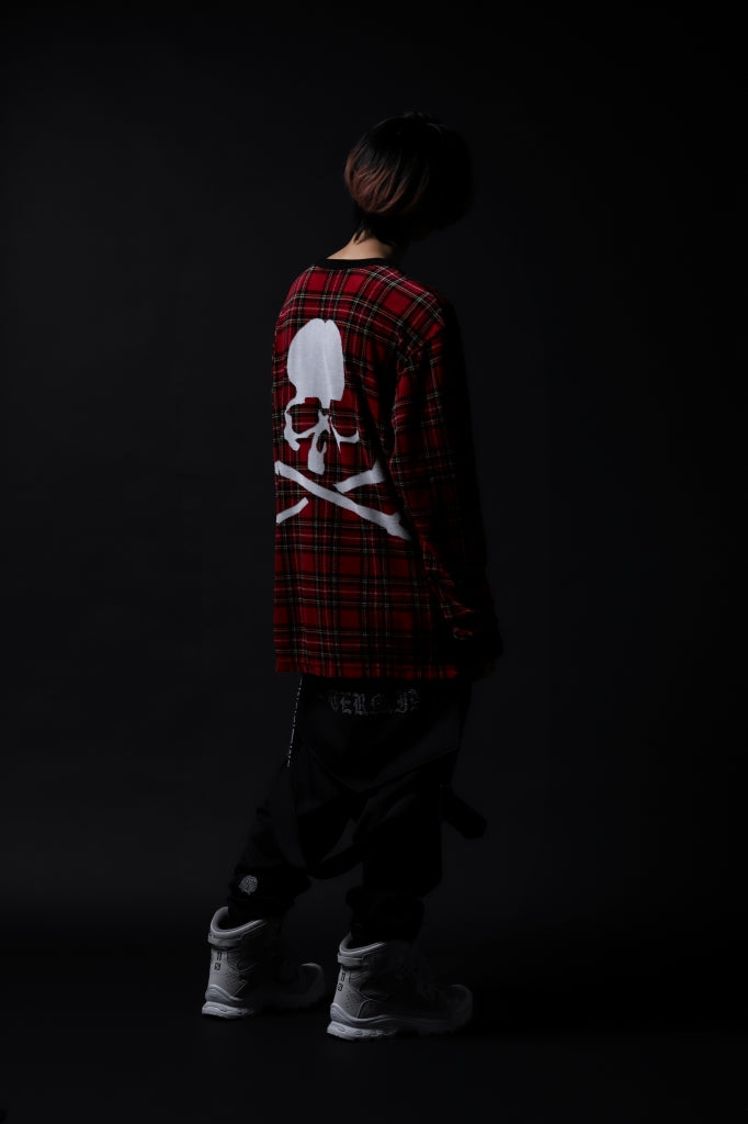 mastermind JAPAN TARTAN CHECK LS TOPS / JACQUARD VELOUR