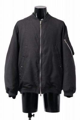 KLASICA FL-PC FLIGHT JACKET / REPULSION NIGHT GLEN CHECK WOOL