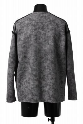 KLASICA ASLEEP LOOSE PULL OVER / GRAINY PRINT BACK SIDE FLEECE