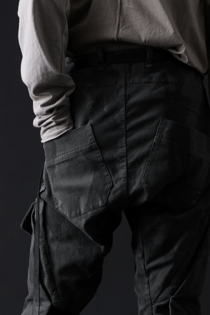 masnada BAGGY CARGO PANTS / STRETCH MICRO RIP COTTON