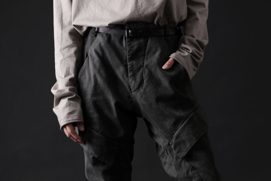 masnada BAGGY CARGO PANTS / STRETCH MICRO RIP COTTON