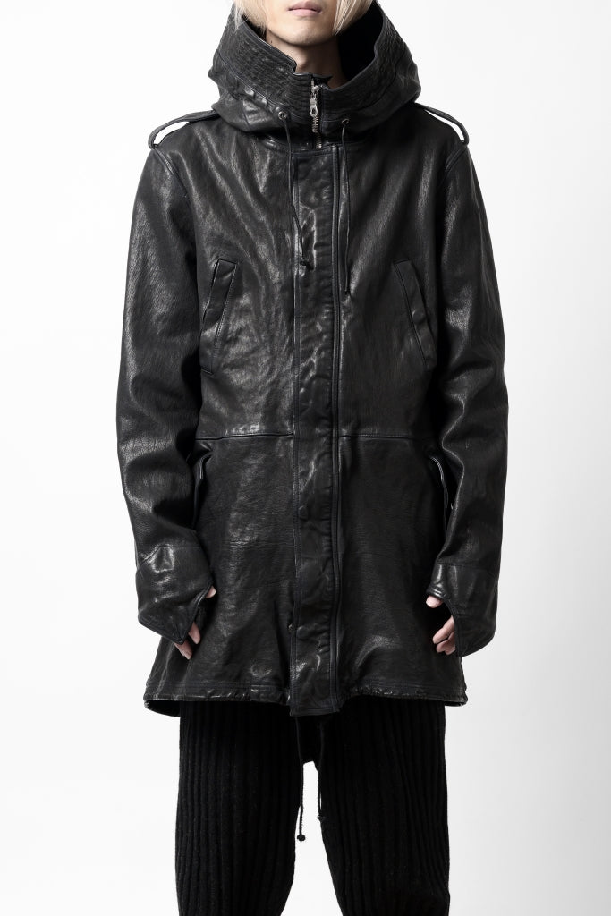 ISAMU KATAYAMA BACKLASH MODS COAT/GOAT LEATHER (GARMENT + SPRAY DYED)