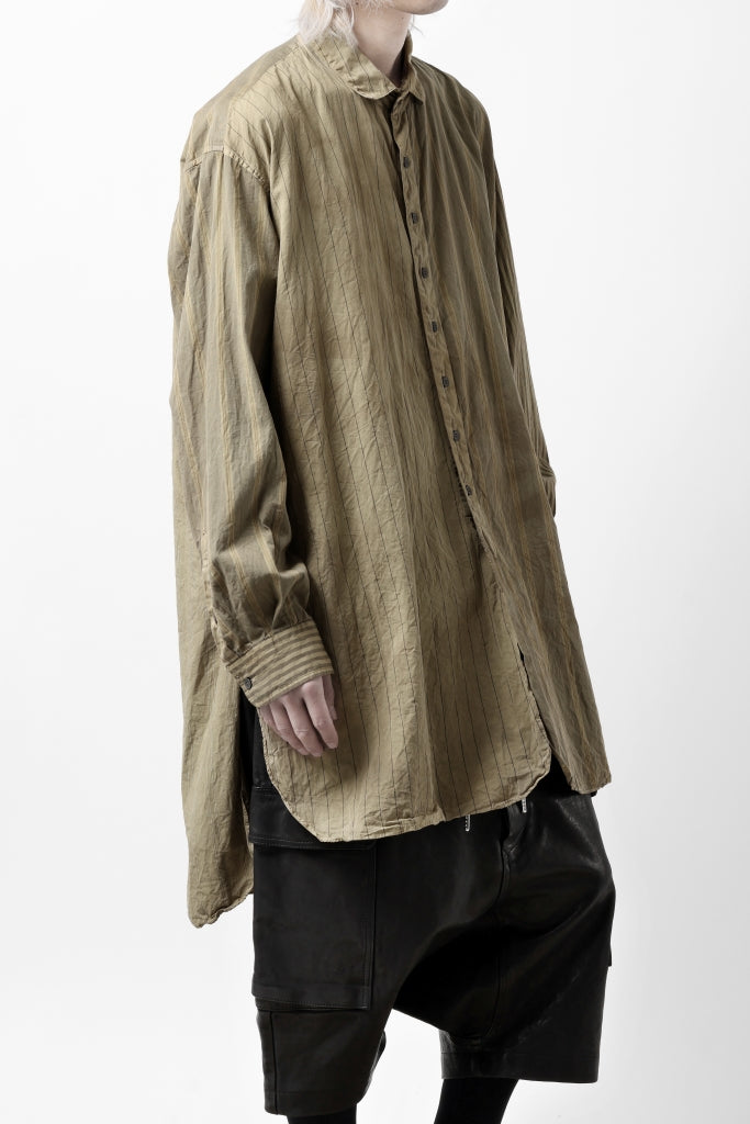 KLASICA REGULAR COLLAR OVER SIZED SHIRT / GARMENT NATURAL DYED