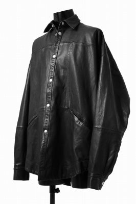 A.F ARTEFACT LEATHER COCOON SHIRT JACKET / GOAT SKIN