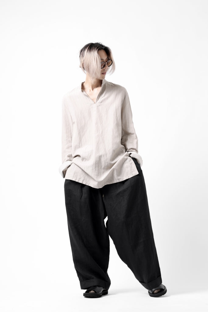 sus-sous cinematic trousers / 1/4 linen sheeting