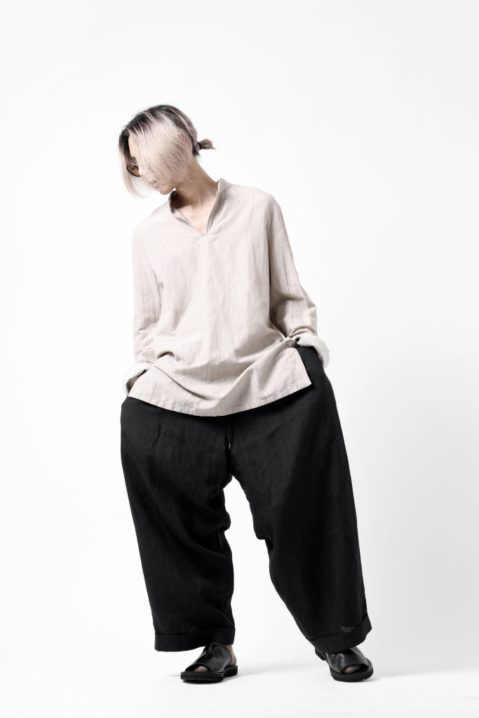 sus-sous cinematic trousers / 1/4 linen sheeting