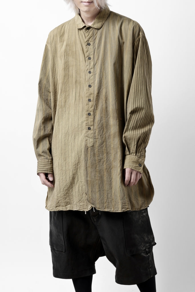 KLASICA REGULAR COLLAR OVER SIZED SHIRT / GARMENT NATURAL DYED