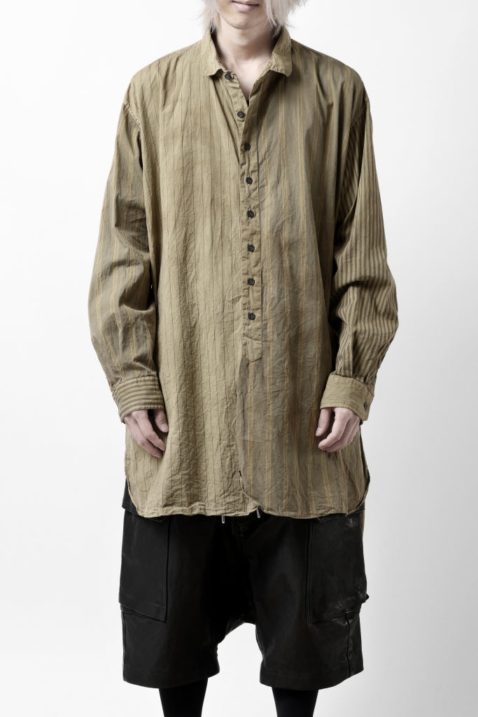 KLASICA REGULAR COLLAR OVER SIZED SHIRT / GARMENT NATURAL DYED